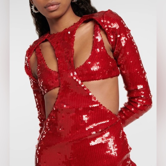 LaQuan Smith Sequined Cut-Out Mini Dress - Picture 12 of 13